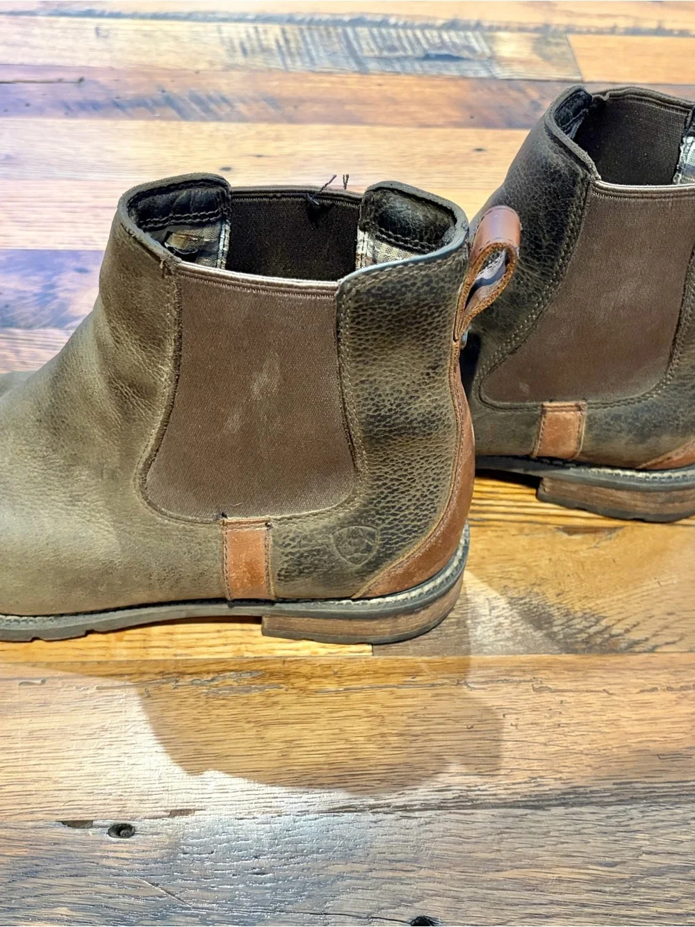 Ariat Brown Leather Chelsea Ankle Boots